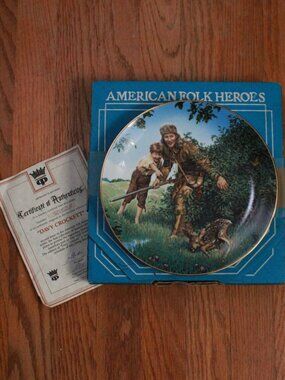 Vintage Crown Parian 1984 American Folk Heroes Porcelain Collector's Plate